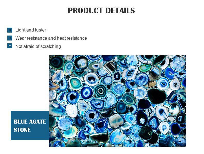 Luxuriöse blaue Achat-Platten