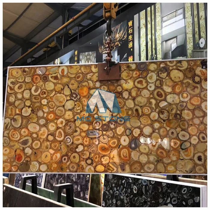 Gelber Halbedelstein Bar Top