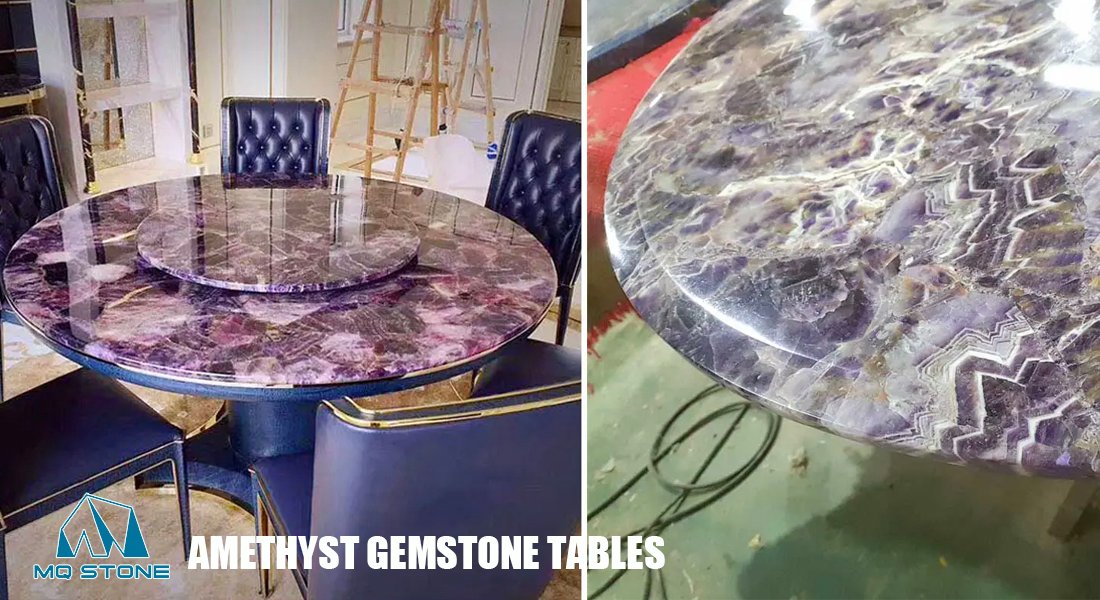 MQ STONEのアメジスト・ジェムストーン・ラウンドテーブルコレクション