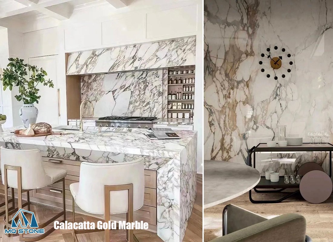 عرضه کننده میز و کاشی دیواری مرمر Calacatta Oro-MQ STONE