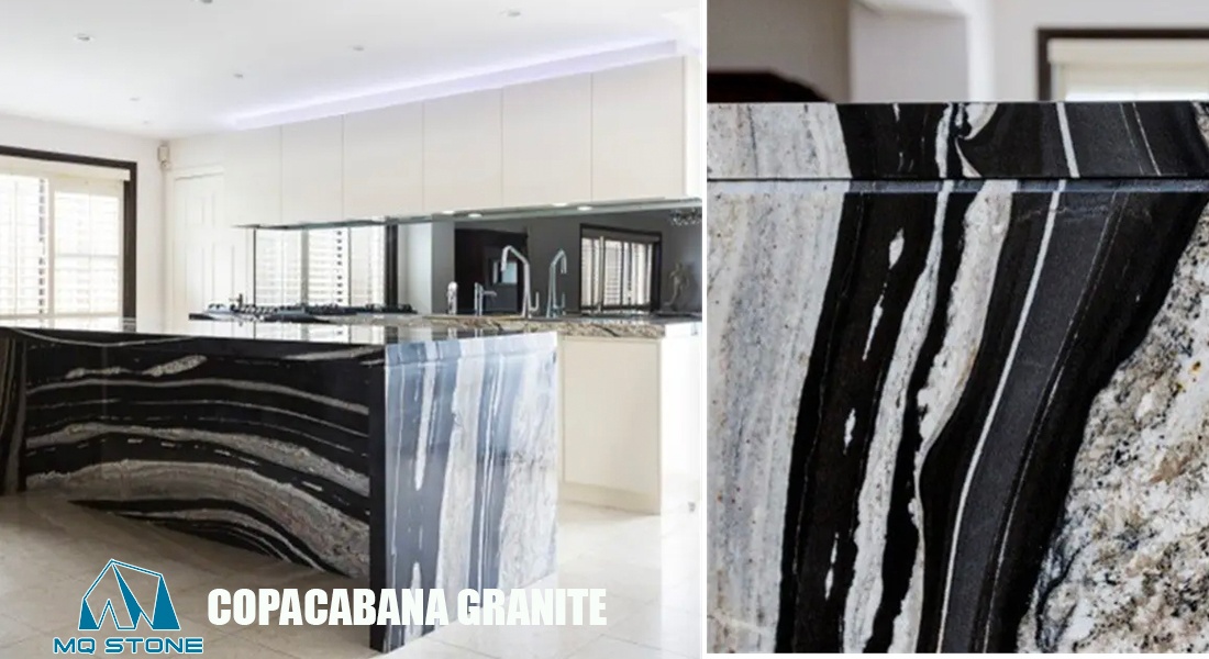 Copacabana Granite Waterfall Countertops Projects | MQ STONE