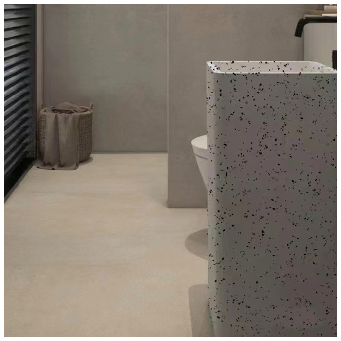 White Terrazzo Pedestal Washbasin