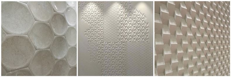 Geometrik Desenli Taş Duvar Panelleri