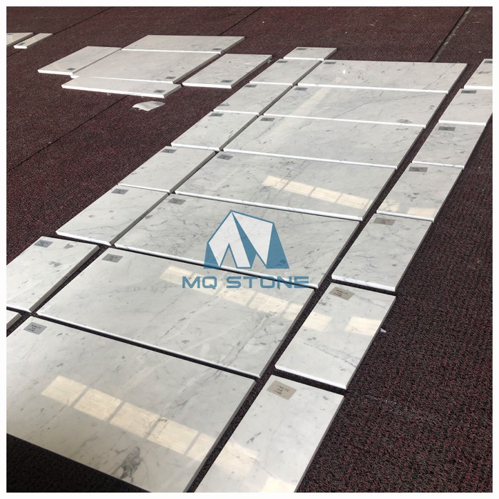 Piastrella di marmo bianco Carrara lucido