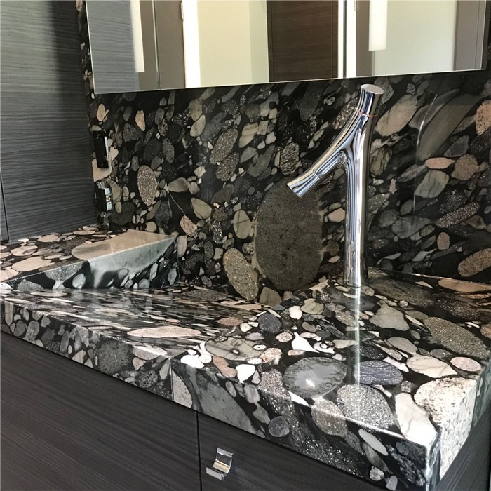 Countertop Bilik Mandi Granit Hitam
