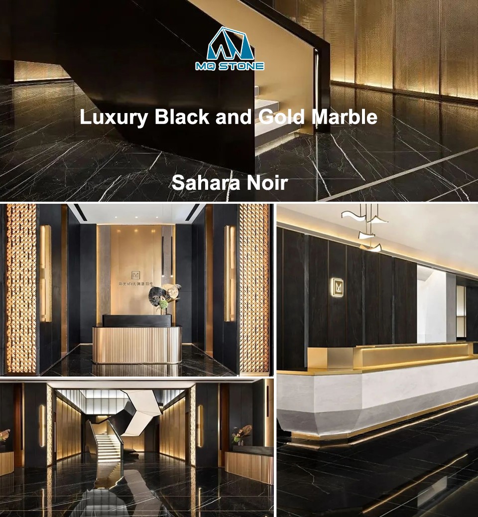 Jubin Marmar Hitam Dan Emas