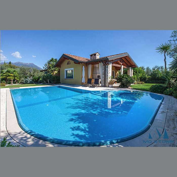 Piastrella per piscina a mosaico blu