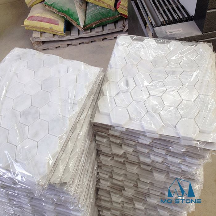 Doğal Mermer Altıgen Mozaik Karo