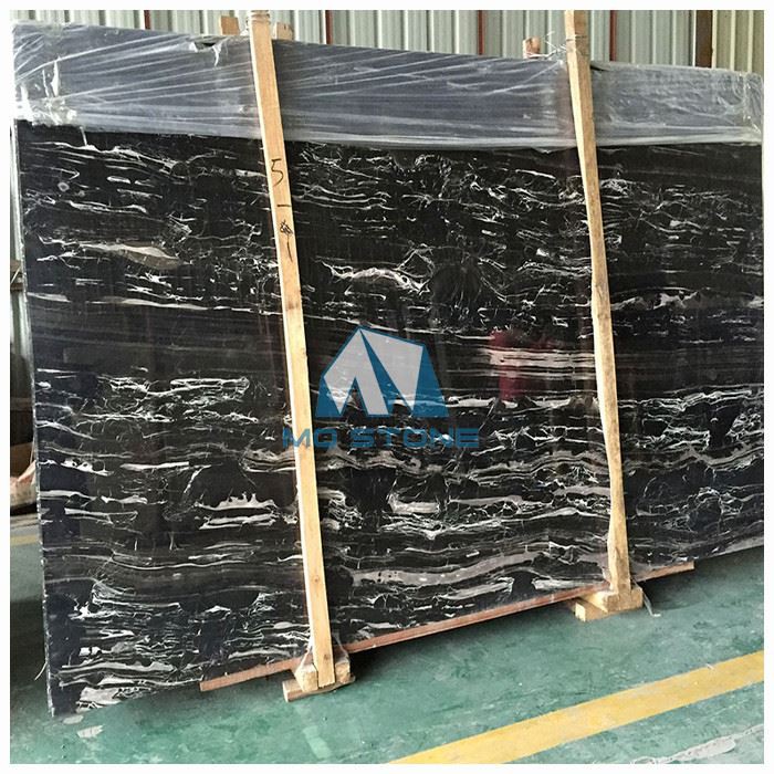 Silberne Portoro-Marmor-Platten