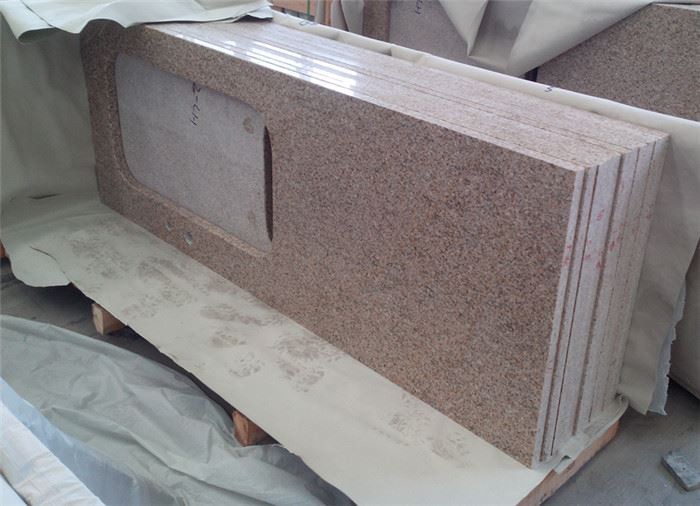 Schwarz und Beige Granit-Arbeitsplatten