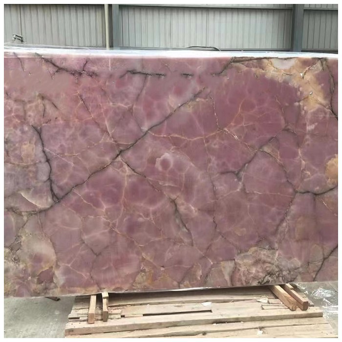 गुलाबी गोमेद संगमरमर स्लैब