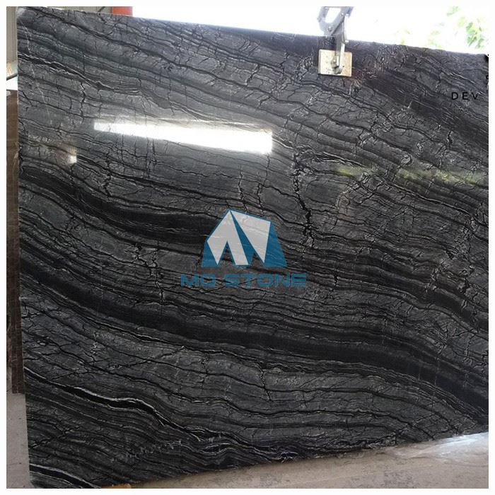 Black Wooden Marble Slabs