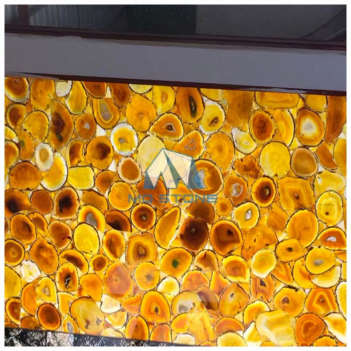 ألواح العقيق الأصفر ذات الإضاءة الخلفية