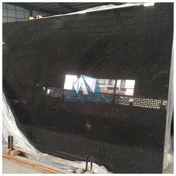 Black Galaxy Granite With Gold Flecks