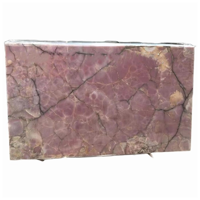 गुलाबी गोमेद संगमरमर स्लैब