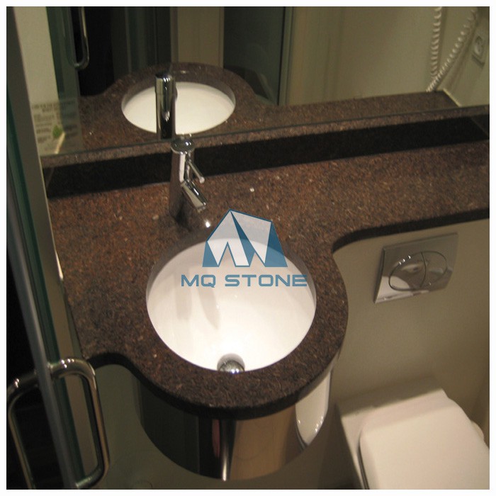 インペリアルブラウン御影石カウンタートップ