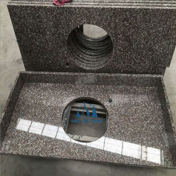 ピンク御影石キッチンカウンター