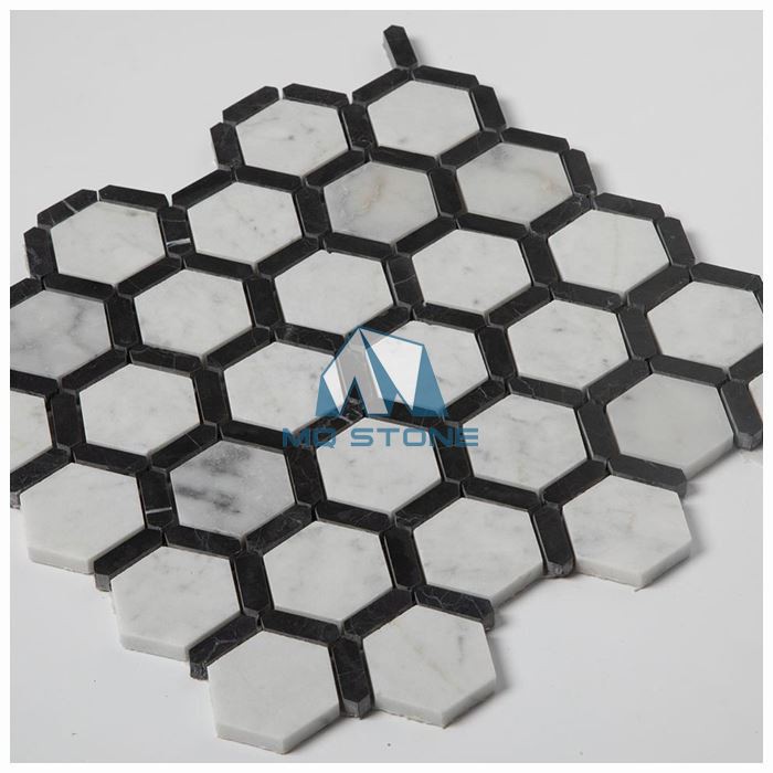Carrara White Hexagon Marble Mosaic