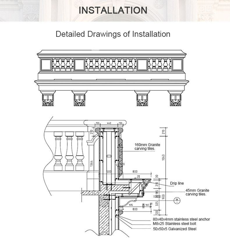 Limestone Railing Baluster