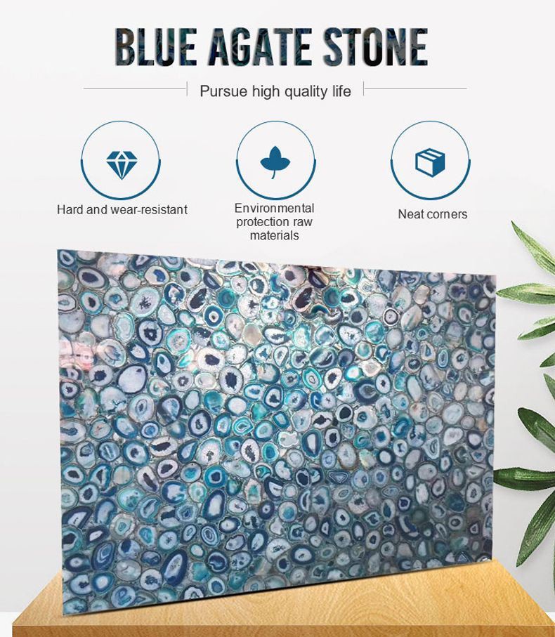 Luxuriöse blaue Achat-Platten