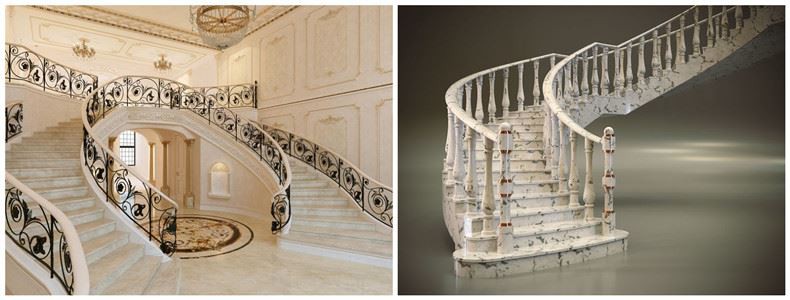 نرده سنگ مرمر طبیعی