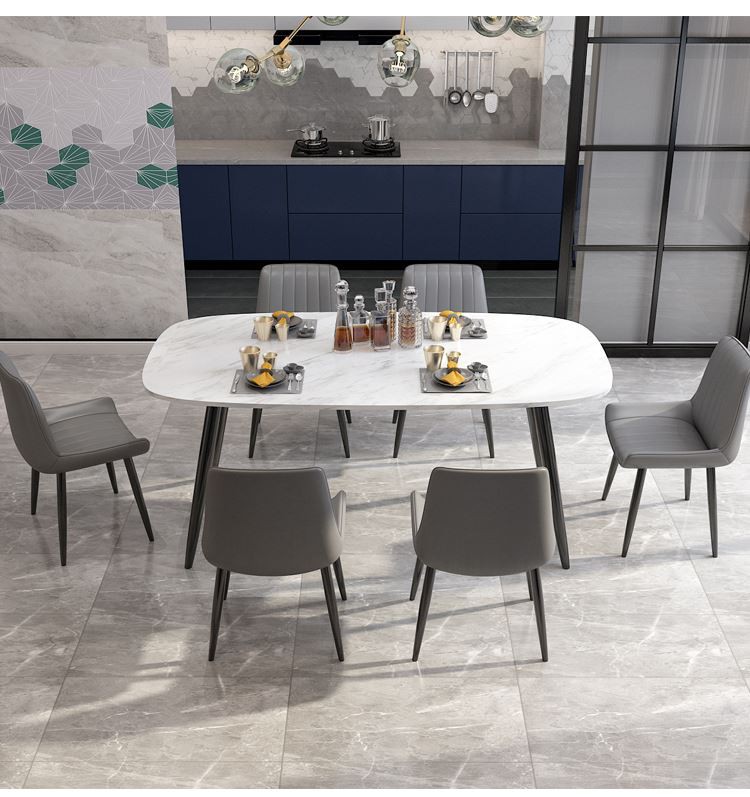 광택 광시 화이트 대리석 테이블