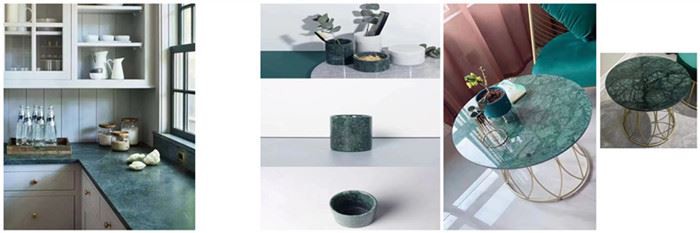 Полированные плиты из зеленого индийского мрамора