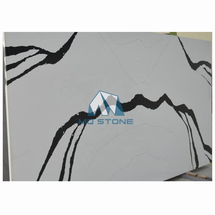 Pietra di quarzo Nero Calacatta White