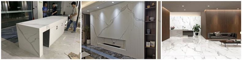 دال سنگ زینتر شده سفید Calacatta