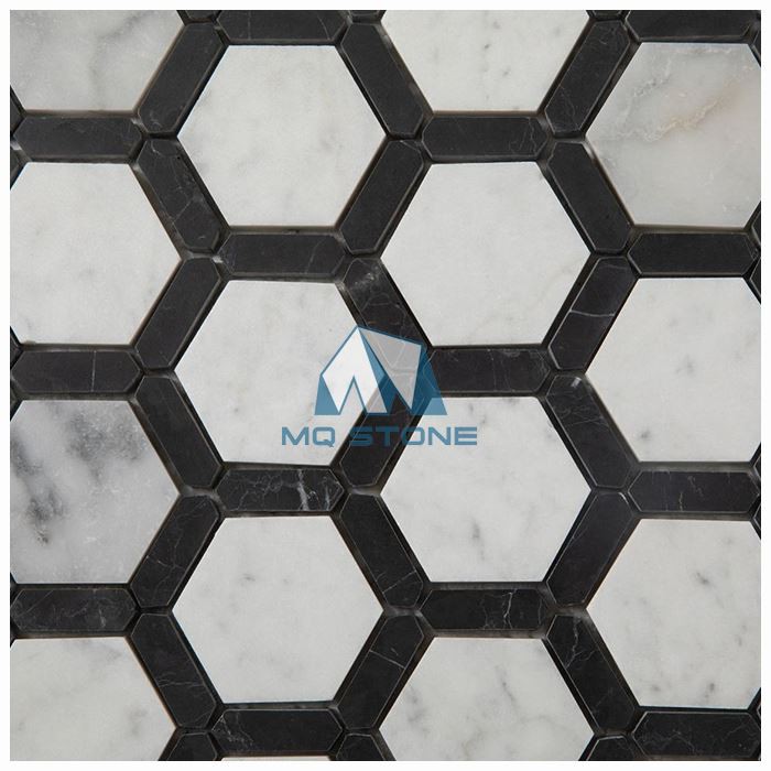 Carrara White Hexagon Marble Mosaic
