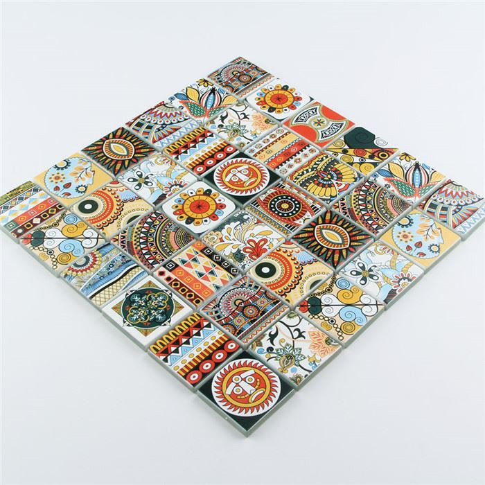 الگوی موزاییک رنگارنگ