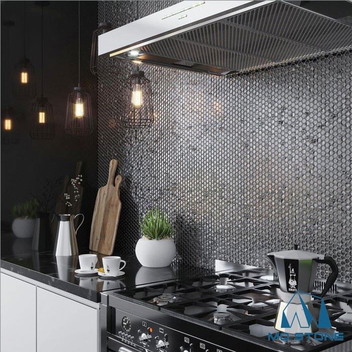 کاشی های موزاییک شیشه ای گرد پنی