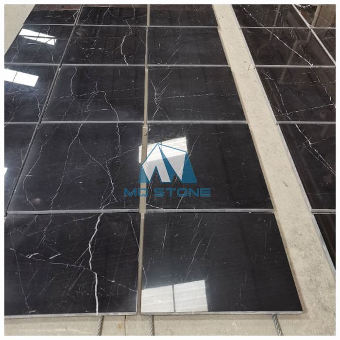 Black Marble Bathroom Floor Tiles