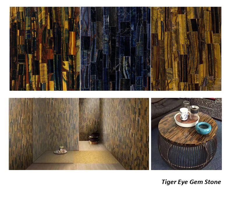 Lastra di occhio di tigre dorato