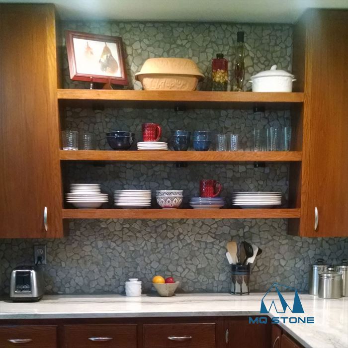 यादृच्छिक ग्रे संगमरमर मोज़ेक टाइल