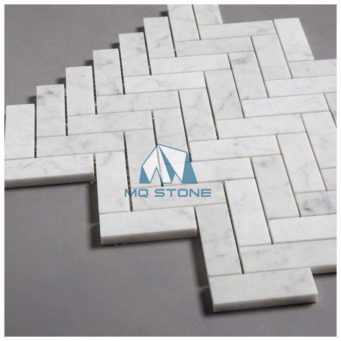 موزاییک سنگ مرمر Carrara White Bone