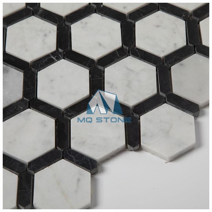 Carrara White Hexagon Marble Mosaic
