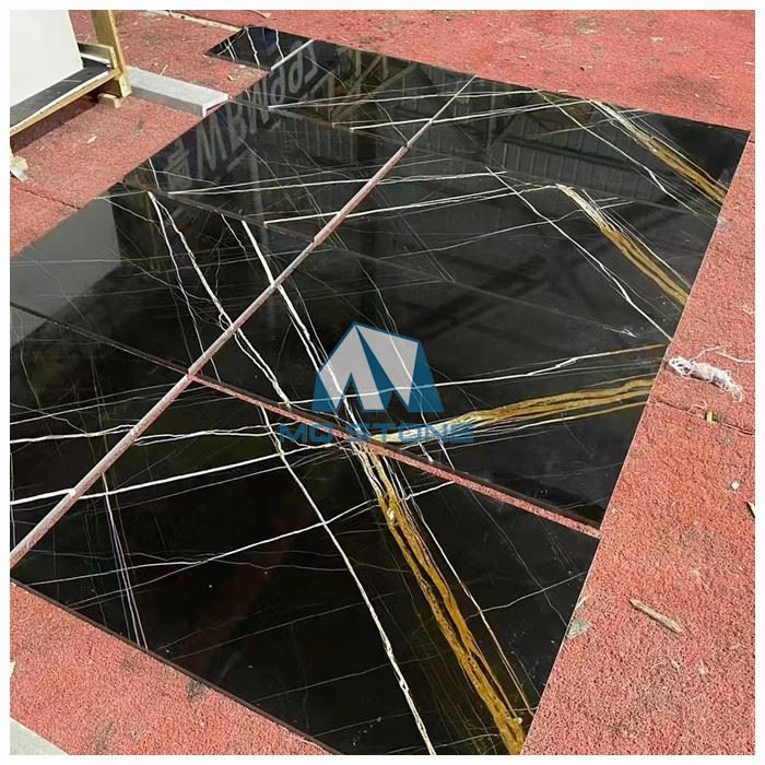 Black Marble Tiles 600x600