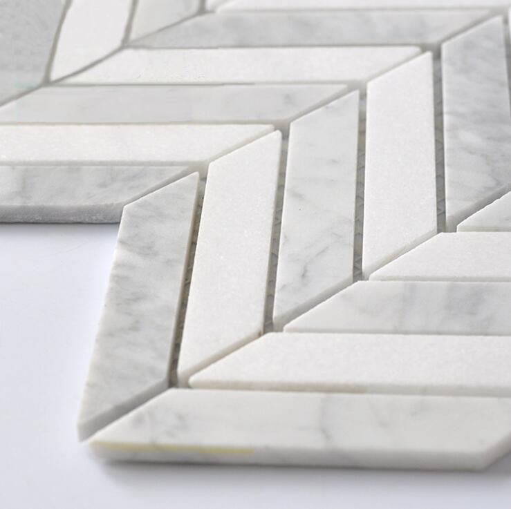 Arabescato Carrara Herringbone