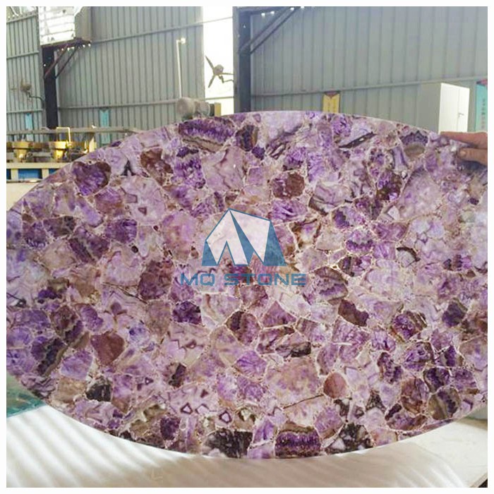 アメジスト・ラウンド・コーヒーテーブル