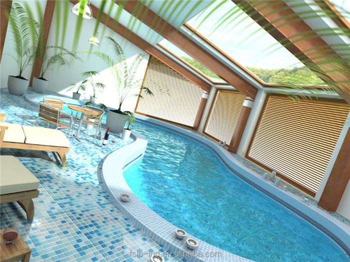 بلاط الفسيفساء الأزرق والأبيض