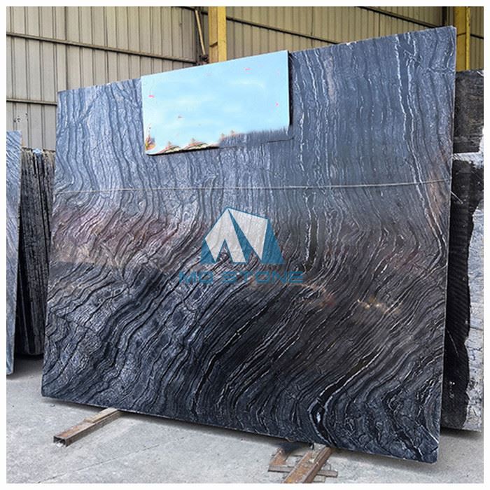 Black Wooden Marble Slabs