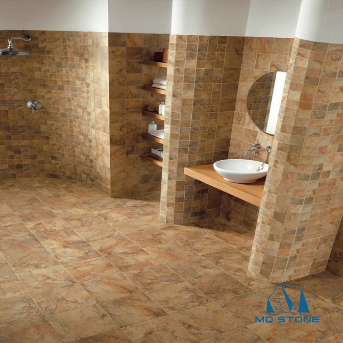 بلاط فسيفساء من حجر الترافرتين والرخام