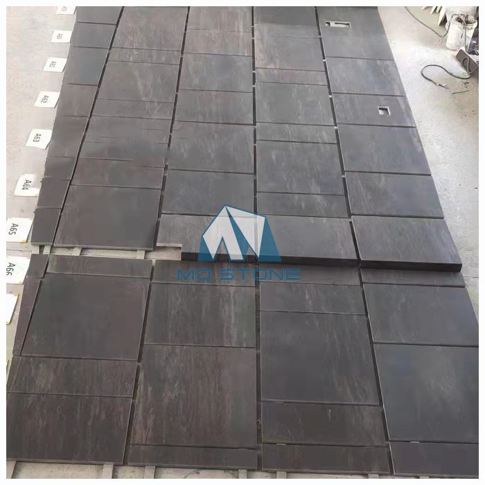 ألواح الجرانيت الجلدية ذات اللون البني الخيالي