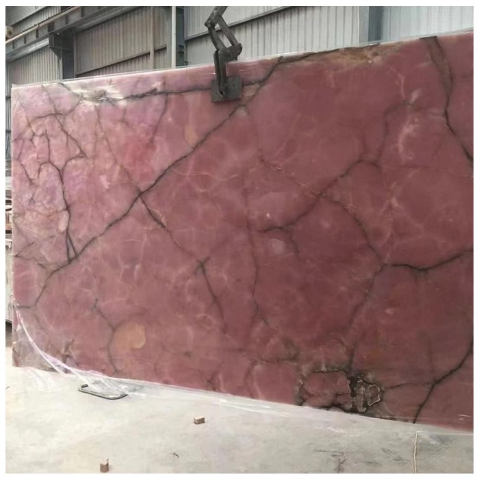 गुलाबी गोमेद संगमरमर स्लैब