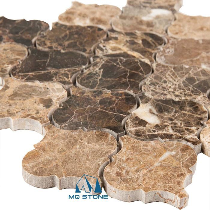 Emperador Dark Marble Mosaic Lantern Collection