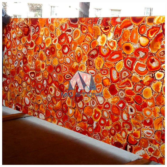 준보석 붉은 마노 석판