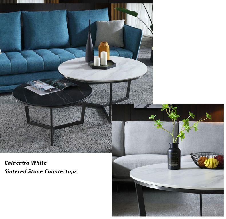 Трпезаријски сто од белог синтерованог камена Цалацатта