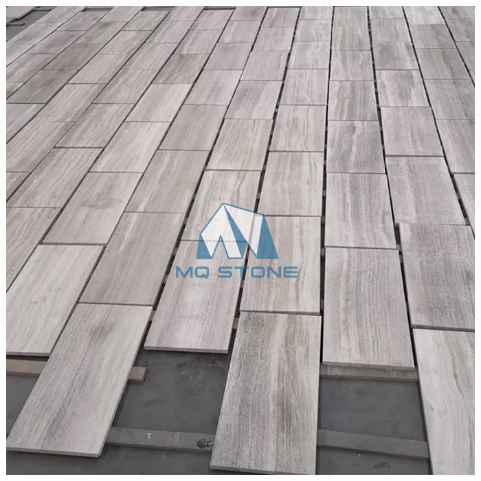 木製白大理石床タイル