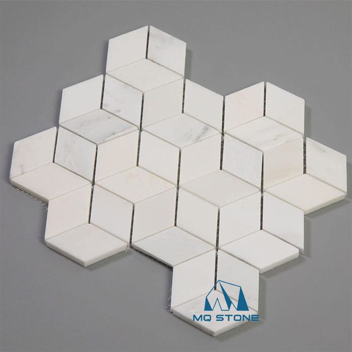 3d White Marble Mosaic Tile